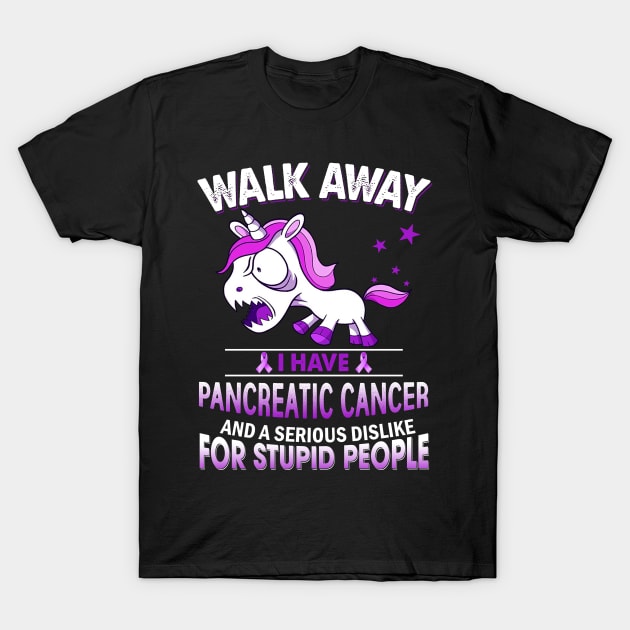 funny pancreatic cancer grumpy unicorn warrior T-Shirt by TeesCircle